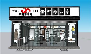 服装店店面工装SU模型