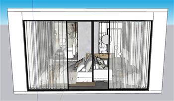 公寓室内家装SU模型 免费sketchup模型下载