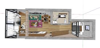 LOFT工业风公寓SU模型