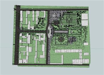 中式公园古建SU模型