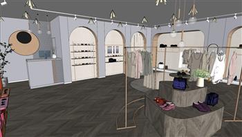 服装店SU模型