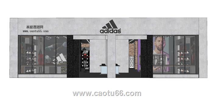 adidas阿迪达斯服装店SU模型