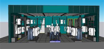 服装店假人模特SU模型 免费sketchup模型下载