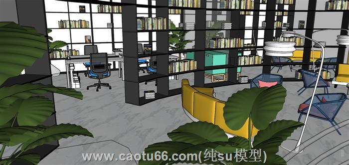 书吧书店SU模型
