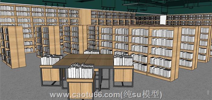 书店书吧SU模型