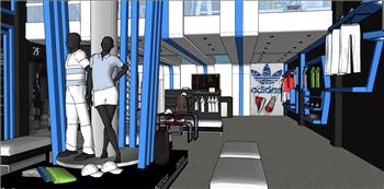 Adidas专卖店服装店SU模型