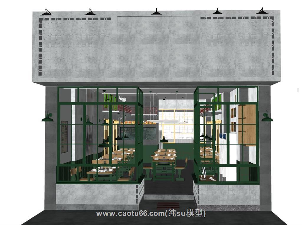 革命主题火锅店SU模型