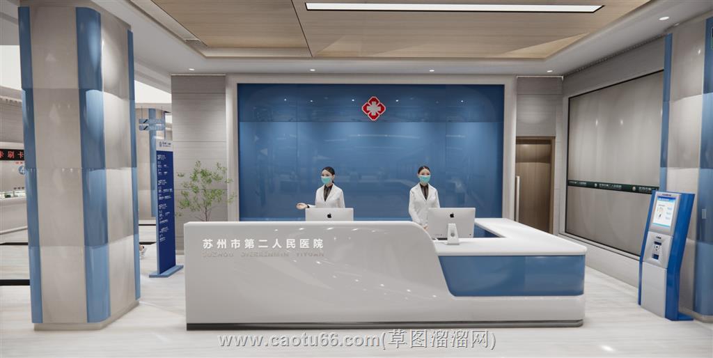Enscape医院导诊台SU模型