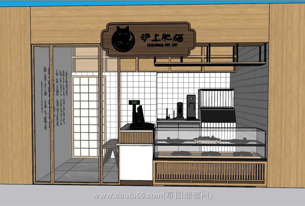 蛋糕店奶茶店SU模型
