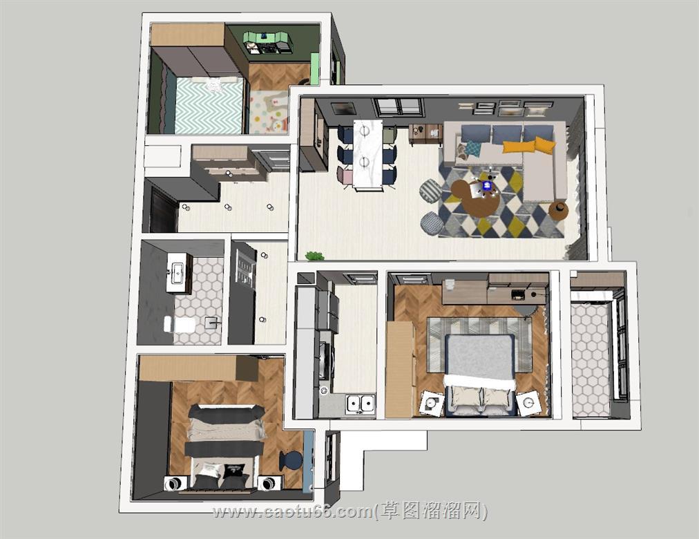 家装装修室内SU模型
