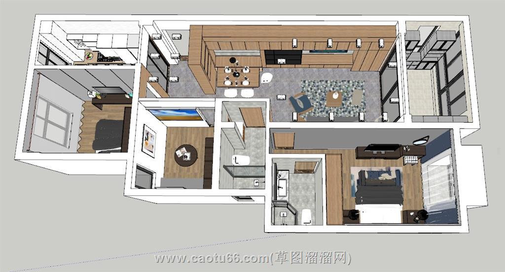 户型家装SU模型