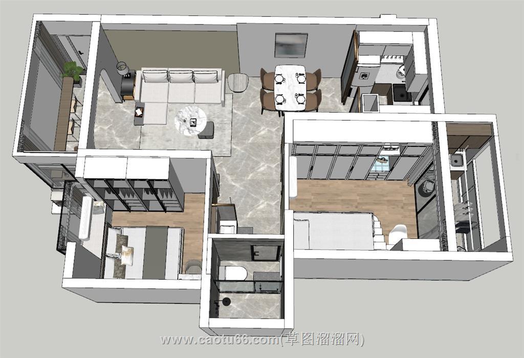 小户型家装SU模型