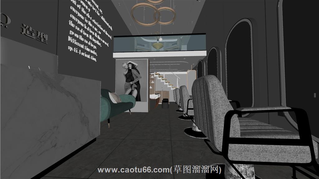 理发店发廊SU模型