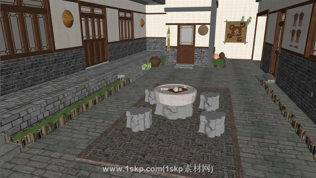 农村农耕文化SU模型