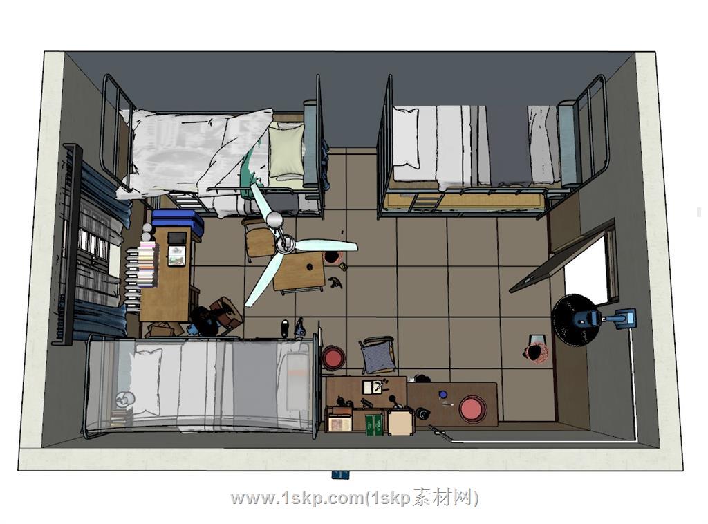 宿舍SU模型