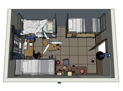 宿舍SU模型