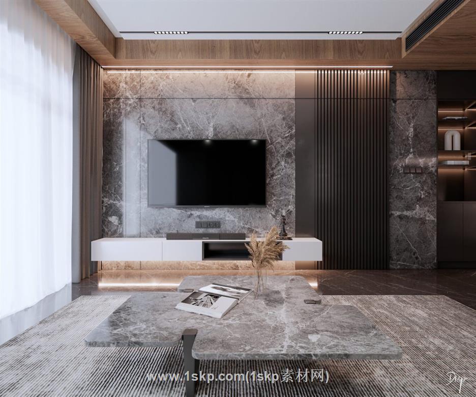 家装户型鸟瞰SU模型