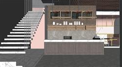 主题餐厅茶餐厅SU模型 免费sketchup模型下载