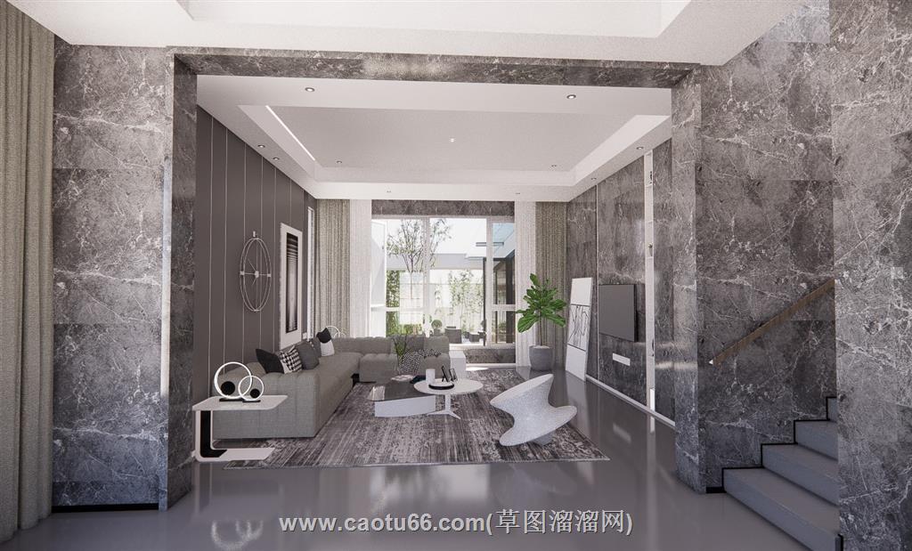 客厅SU模型