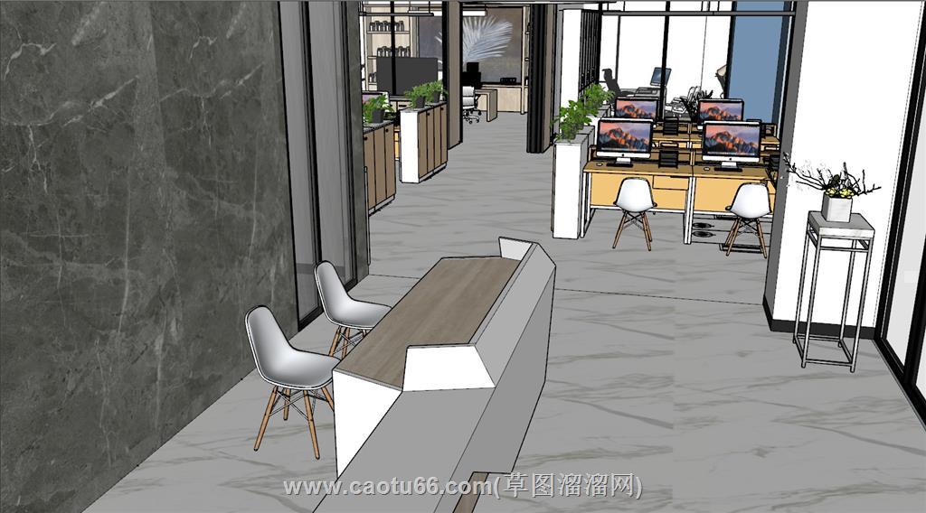 公司办公室SU模型