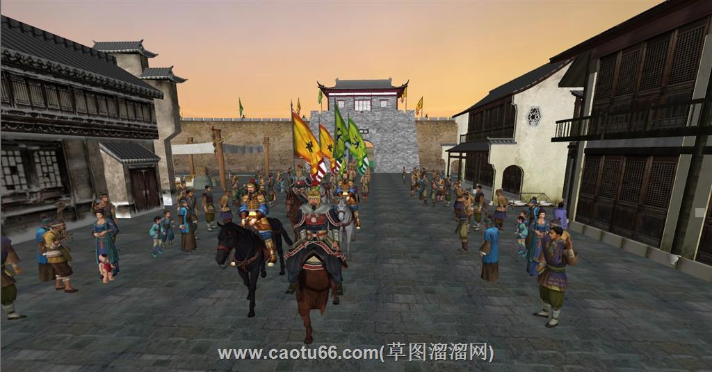 古代城门士兵SU模型