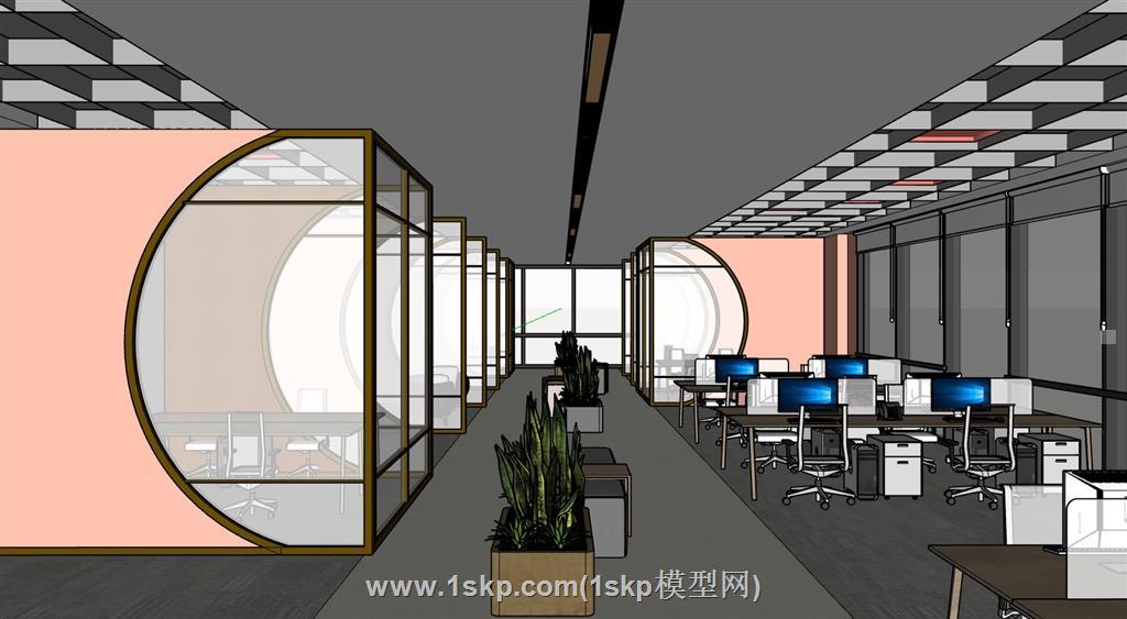 公司办公室SU模型
