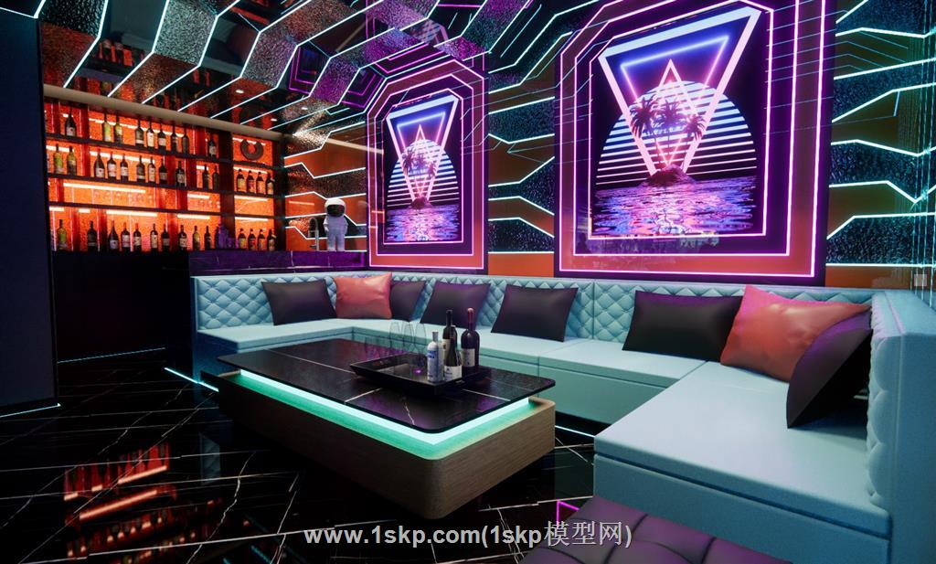 酒吧ktv包厢SU模型