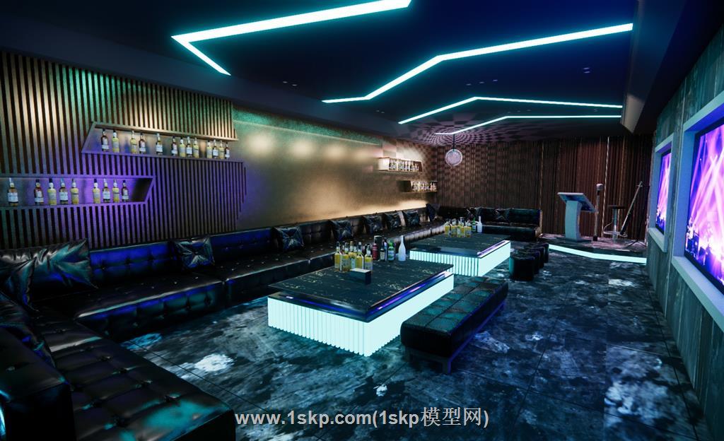 酒吧ktv包厢SU模型