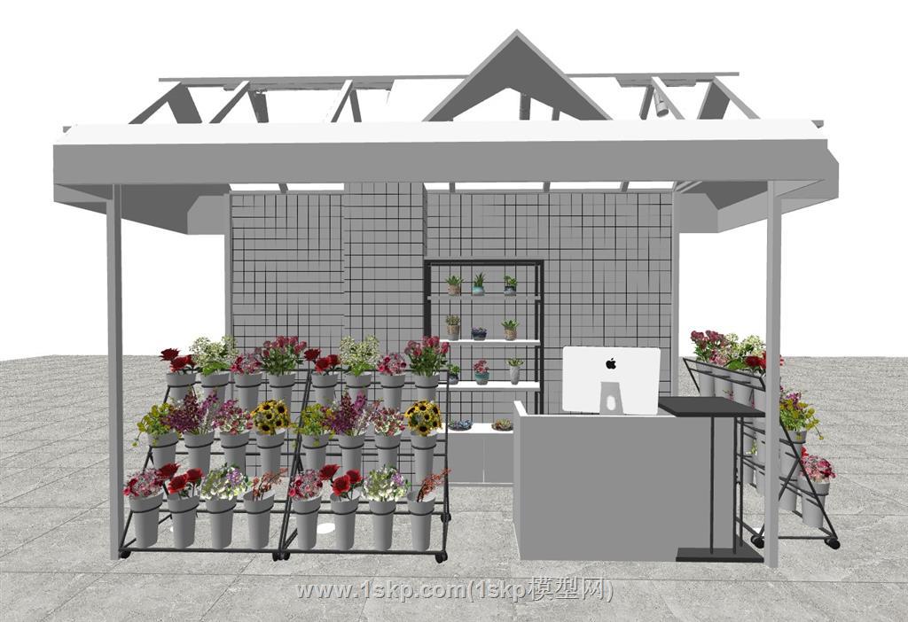 花店SU模型