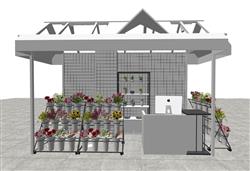 花店SU模型