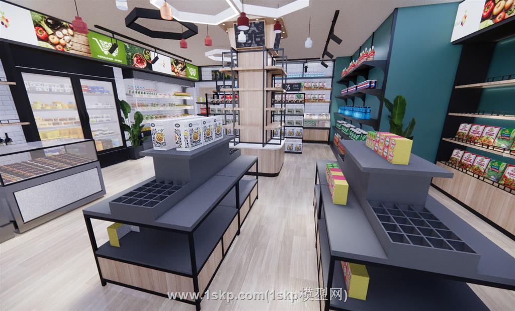 商店超市便利店SU模型