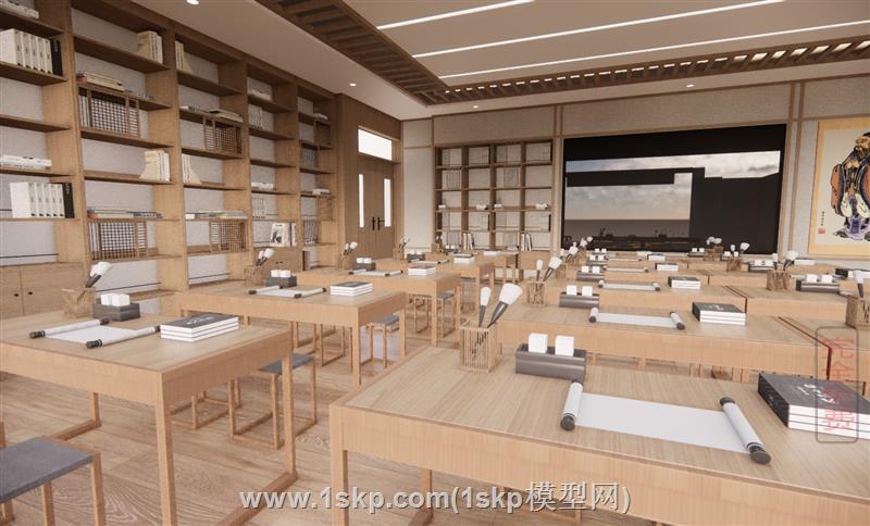 中式学堂教室国子监
