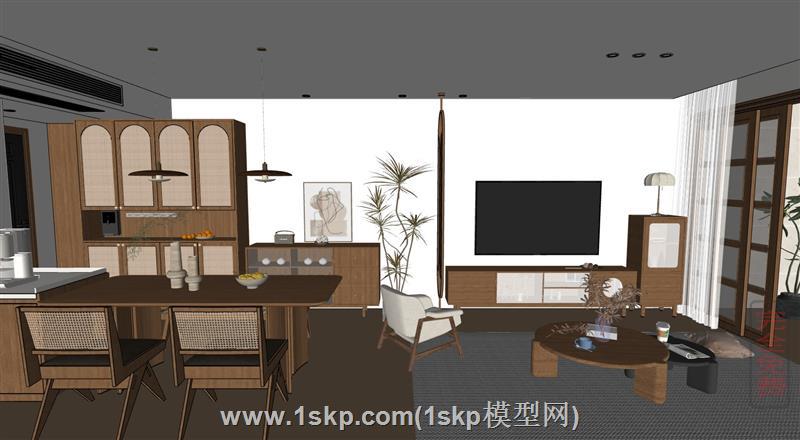 沉静的中古风客厅