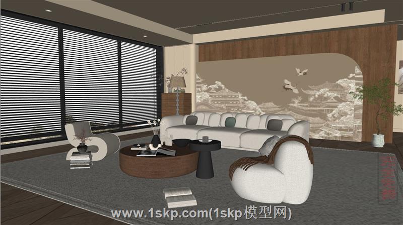 中古风格的客厅