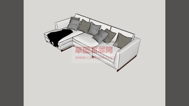L型沙发家具SU模型