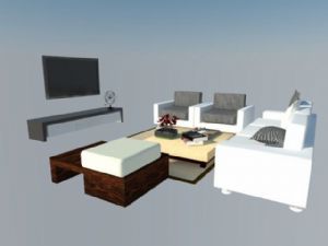 客厅家具沙发SU模型