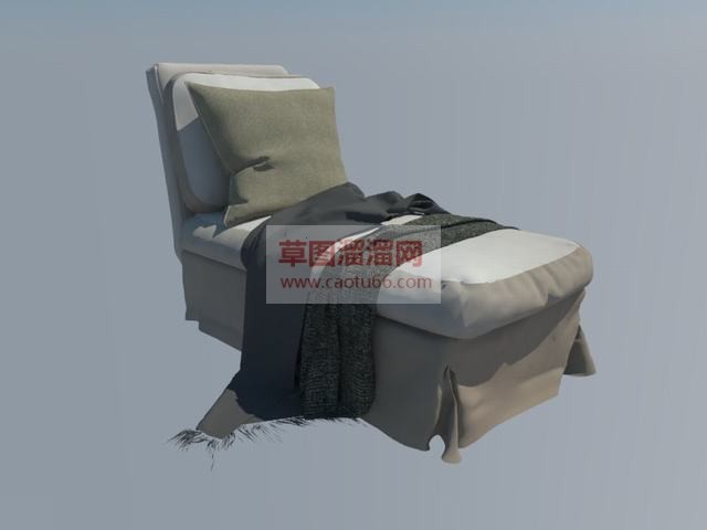 宜家单人靠背沙发SU模型