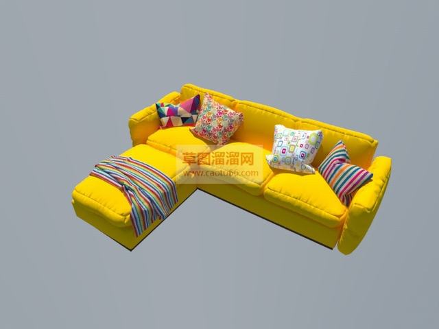 L型沙发家具SU模型