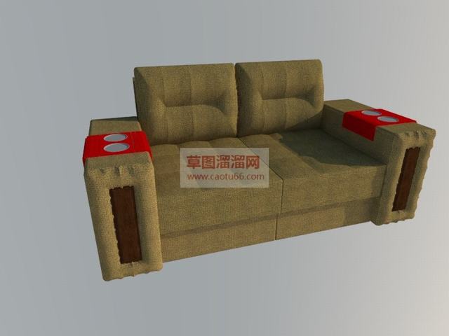 家庭影院沙发家具SU模型