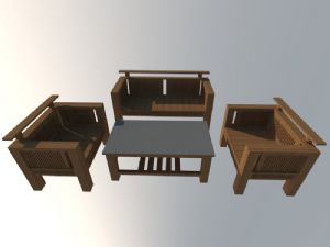 沙发茶几家具SU模型