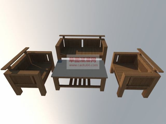 沙发茶几家具SU模型