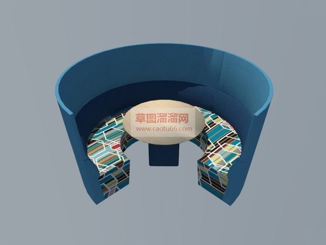 卡座软装桌沙发SU模型