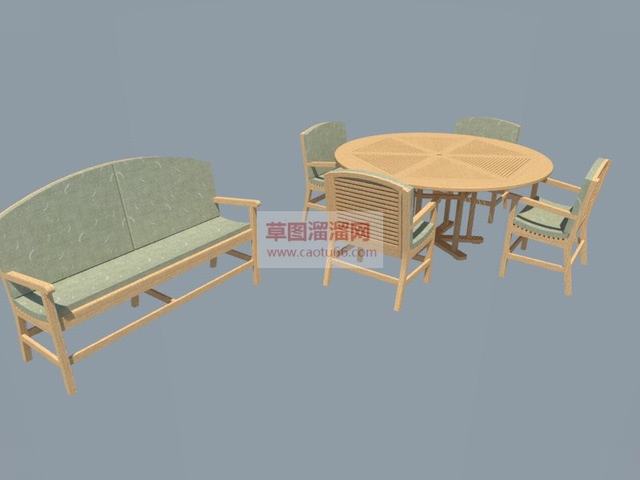 圆桌椅子沙发SU模型