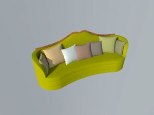 欧简现代沙发靠枕SU模型 免费sketchup模型下载