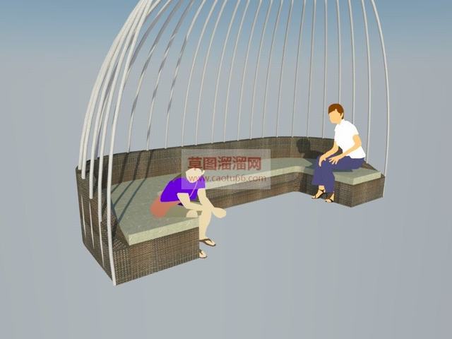 户外沙发大沙发家具SU模型