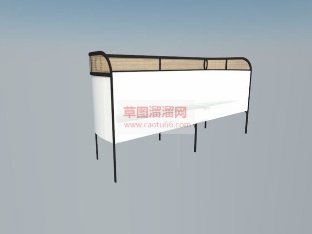 长的凉沙发座SU模型