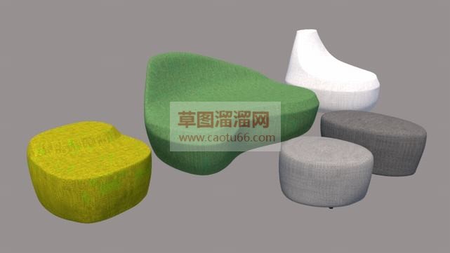 创意小沙发座SU模型