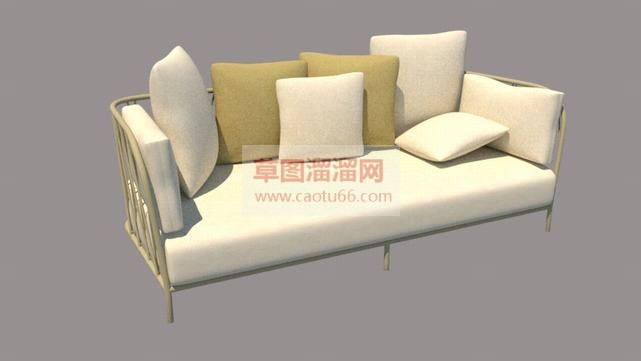 铁架沙发现代SU模型