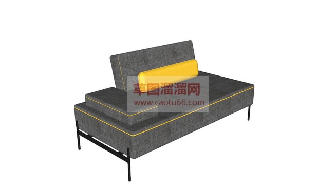 简易单人座沙SU模型