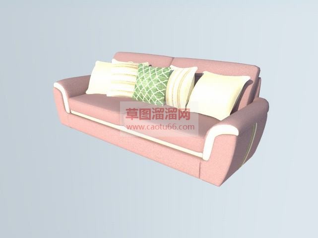 粉色现代简易SU模型